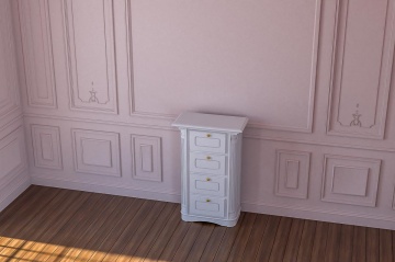 Comoda lemn masiv Sofia cu 4 sertare, 70 x 50 x 154 cm - Img 2
