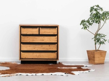 Comoda Mexicana lemn masiv, 5 sertare, 92 x 48 x 92 cm - Img 4