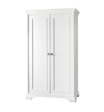 Dulap dormitor Aurelia cu 2 usi, 116 x 64 x 199 cm, alb lemn masiv - Img 3