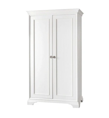 Dulap dormitor Aurelia cu 2 usi, 116 x 64 x 199 cm, alb lemn masiv - Img 3