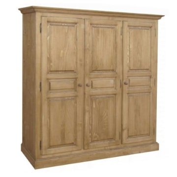Dulap dormitor cu 3 usi lemn masiv Inka Flaveur, 179 x 61 x 190 cm - Img 2