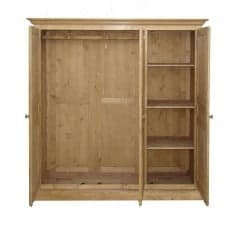 Dulap dormitor cu 3 usi lemn masiv Inka Flaveur, 179 x 61 x 190 cm - Img 3
