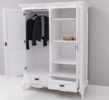 Dulap Julietta Classy lemn masiv, 2 usi si 2 sertare, 140 x 70 x 190 cm - Img 5