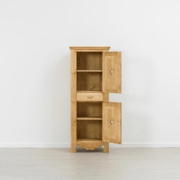 Dulap Rustika cu 2 usi si 1 sertar lemn masiv, 66 x 45 x 170 cm - Img 2