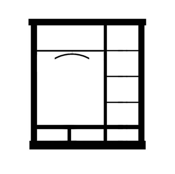 Dulap Valence, lemn masiv, 3 usi si 3 sertare Casa Maria, 186 x 60 x 205 cm - Img 3