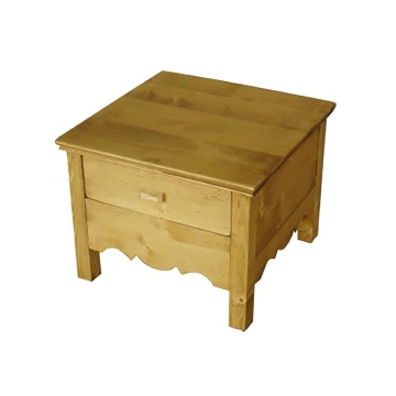 Noptiera Lem Masiv dormitor Rustika, cu 1 sertar, 60 x 60 x 46 cm - Img 3