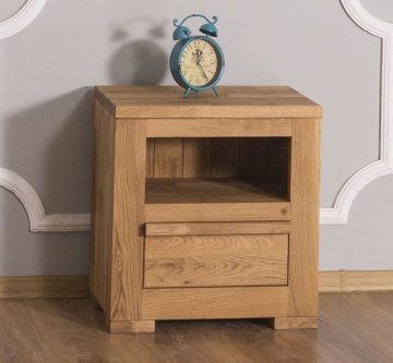 Noptiera Stejar Masiv Wild Country cu 1 sertar, 47 x 32 x 50 cm - Img 5