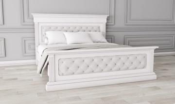 Pat Tapitat dormitor Siena Lemn Masiv, 100 cm, 120 cm, 140 cm, 160 cm sau 180 x 200 cm - Img 2
