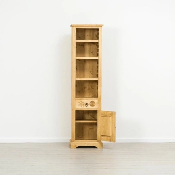 Biblioteca Rustic Alpin lemn masiv, 1 usa si 1 sertar, 52 x 38 x 200 cm - Img 5