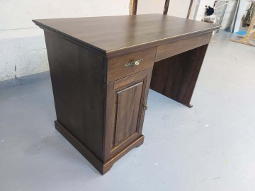 Birou Lemn Masiv dormitor Nocce cu 1 usa si 1 sertar, 122 x 62 x 75 cm - Img 2