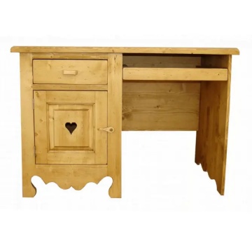Birou Lemn Masiv Rustic Flame, 1 usa si 1 sertar, 110 x 65 x 76 cm - Img 3
