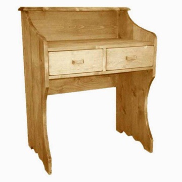 Birou Lemn Masiv Rustic Flame cu 2 sertare, 80 x 50 x 100 cm - Img 2