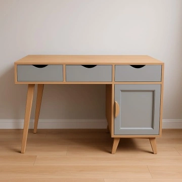 Birou Matteo cu 3 sertare si 1 usa, 120 x 60 x 78 cm - Img 2