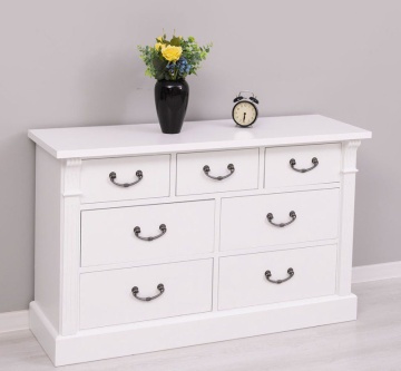 Comoda Cavaler cu 7 sertare lemn masiv, 122 x 41 x 75 cm - Img 5