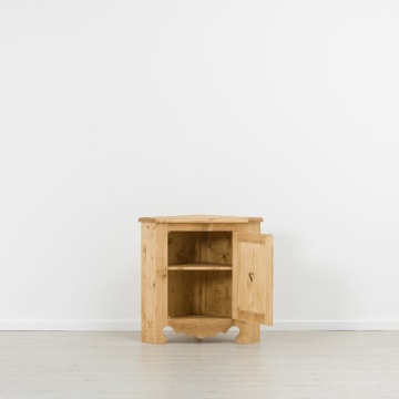 Comoda de colt Rustic Flame cu 1 usa, Lemn masiv rustic, 90 x 57 x 90 cm - Img 4