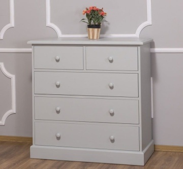 Comoda dormitor lemn masiv My Julietta, 5 sertare, 100 x 50 x 100 cm - Img 2
