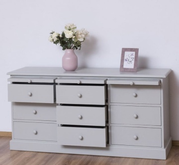 Comoda lemn masiv cu 9 sertare My Julietta, 158 x 48 x 79 cm - Img 4