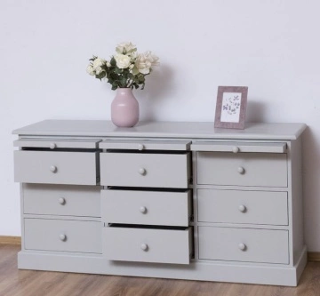 Comoda lemn masiv cu 9 sertare My Julietta, 158 x 48 x 79 cm - Img 4