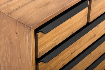 Comoda Mexicana lemn masiv, 5 sertare, 92 x 48 x 92 cm - Img 5