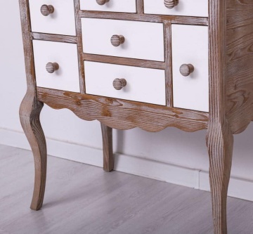 Comoda Shabby cu 7 sertare, lemn masiv, 80 x 48 x 82 cm - Img 2