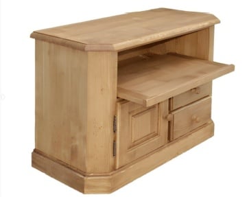Comoda TV Casa Maria cu 1 usa si 2 sertare lemn masiv, 100 x 45 x 70 cm - Img 2