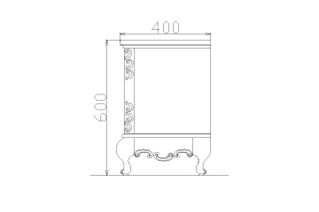Comoda TV Praga cu 4 sertare, Lemn Masiv, 140 x 40 x 60 cm - Img 4