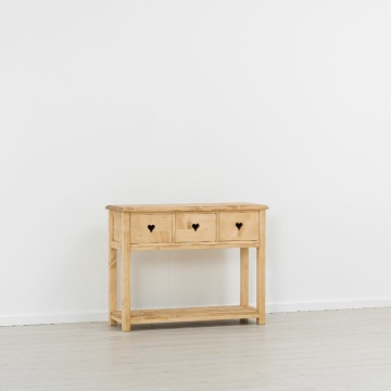 Consola Lemn Masiv Rustic Ana cu 3 sertare, 114 x 42 x 89 cm - Img 3