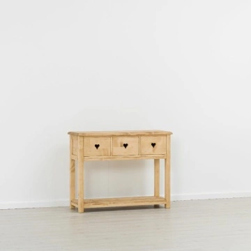 Consola Lemn Masiv Rustic Ana cu 3 sertare, 114 x 42 x 89 cm - Img 3