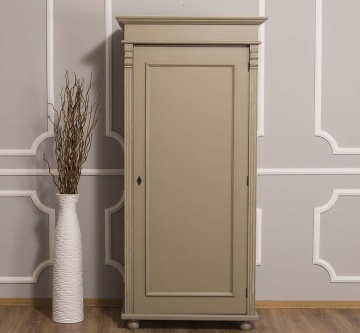 Dulap cu 1 usa si margini ornamentate lemn masiv, 85 x 58 x 180 cm - Img 1