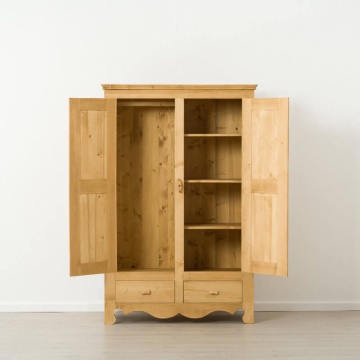 Dulap Dormitor Rustika lemn masiv, 2 usi si 2 sertare, 123 x 55 x 189 cm - Img 2