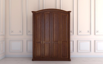 Dulap Dressing cu 4 usi Treviso, Lemn Masiv, 199 x 66 x 260 cm - Img 1