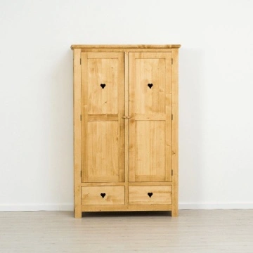 Dulap Lemn Masiv Rustic Ana 2 usi si 2 sertare, 120 x 58 x 190 cm - Img 3