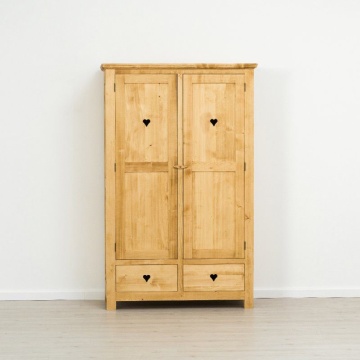 Dulap Lemn Masiv Rustic Love 2 usi si 2 sertare, 120 x 58 x 190 cm - Img 3
