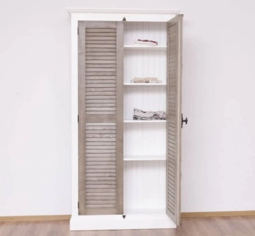 Dulap Mediterana lemn masiv, 2 usi cu tija metalica, 109 x 40 x 210 cm - Img 2