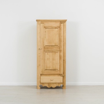 Dulap Rustic Flame cu 1 usa si 1 sertar, balama lemn, 83 x 55 x 185 cm - Img 3