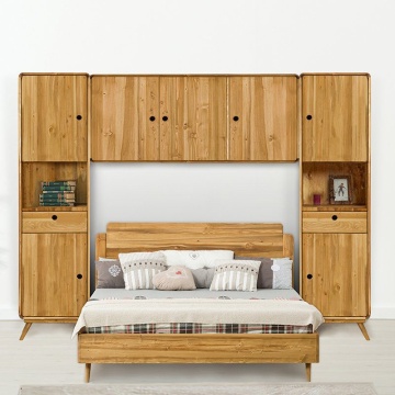 Dulapior suspendat cu 3 usi Sahara, Lemn masiv periat, 170 x 40 x 70 cm - Img 2