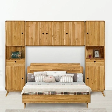Dulapior suspendat cu 3 usi Sahara, Lemn masiv periat, 170 x 40 x 70 cm - Img 2