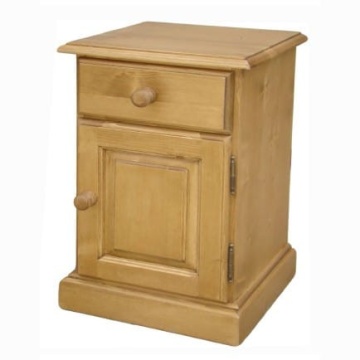 Noptiera cu 1 usa si 1 sertar, lemn masiv Valence, 38 x 33 x 60 cm - Img 2