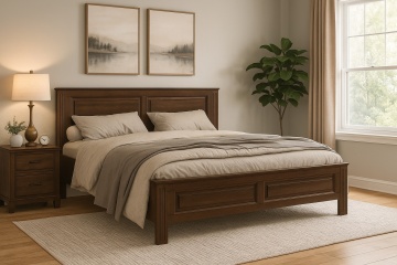 Pat dormitor Nocce Lemn Masiv de Tei, 90 cm, 140 cm, 160 cm sau 180 x 200 cm - Img 1
