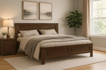 Pat dormitor Nocce Lemn Masiv de Tei, 90 cm, 140 cm, 160 cm sau 180 x 200 cm