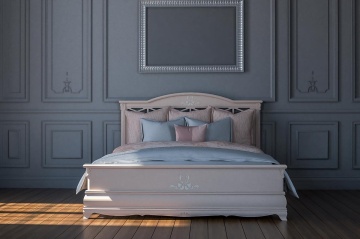 Pat dormitor Royal Lemn Masiv, 100 cm, 120 cm, 140 cm, 160 cm sau 180 x 200 cm - Img 1