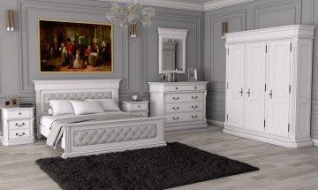 Pat Tapitat dormitor Siena Lemn Masiv, 100 cm, 120 cm, 140 cm, 160 cm sau 180 x 200 cm - Img 3