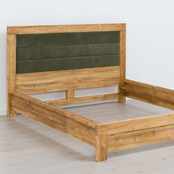 Pat tapitat dublu Colibri, Lemn masiv periat, 140 cm, 160 cm sau 180 x 200 cm - Img 3