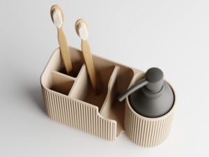 Duova – Organizatorul oval elegant pentru baie și birou - Img 2