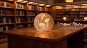 Sculptat de lava - lampa de masa