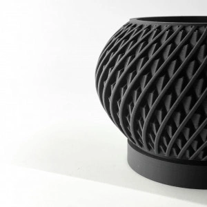 Kio - Ghiveci cu design unic pentru interior cu drenaj pentru plante: imprimat 3D - Img 6