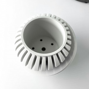 Luxar - Ghiveci de interior cu drenaj, unic, modern, imprimat 3D în alb pentru flori și suculente - Img 5