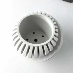Luxar - Ghiveci de interior cu drenaj, unic, modern, imprimat 3D în alb pentru flori și suculente - Img 5