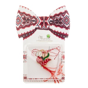Brosa cutie cu fundita, set 10 buc