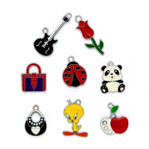 Pandantiv metal copii, set 100 buc